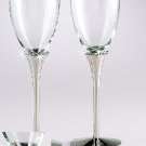 Regal Crystal Rings Toasting Glasses Flute Set