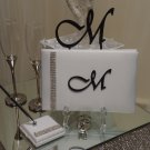 Monogram Cake Topper & Guest Book Package (Black)