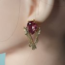 Versace V Gold plated earrings authentic