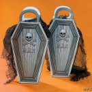 7" x 1 1/2" x 14" Cardboard "R.I.P." Coffin-Shaped Gift Bags.