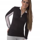 Kastel Denmark Charlotte Sunshirt Black with White Trim Sz XL