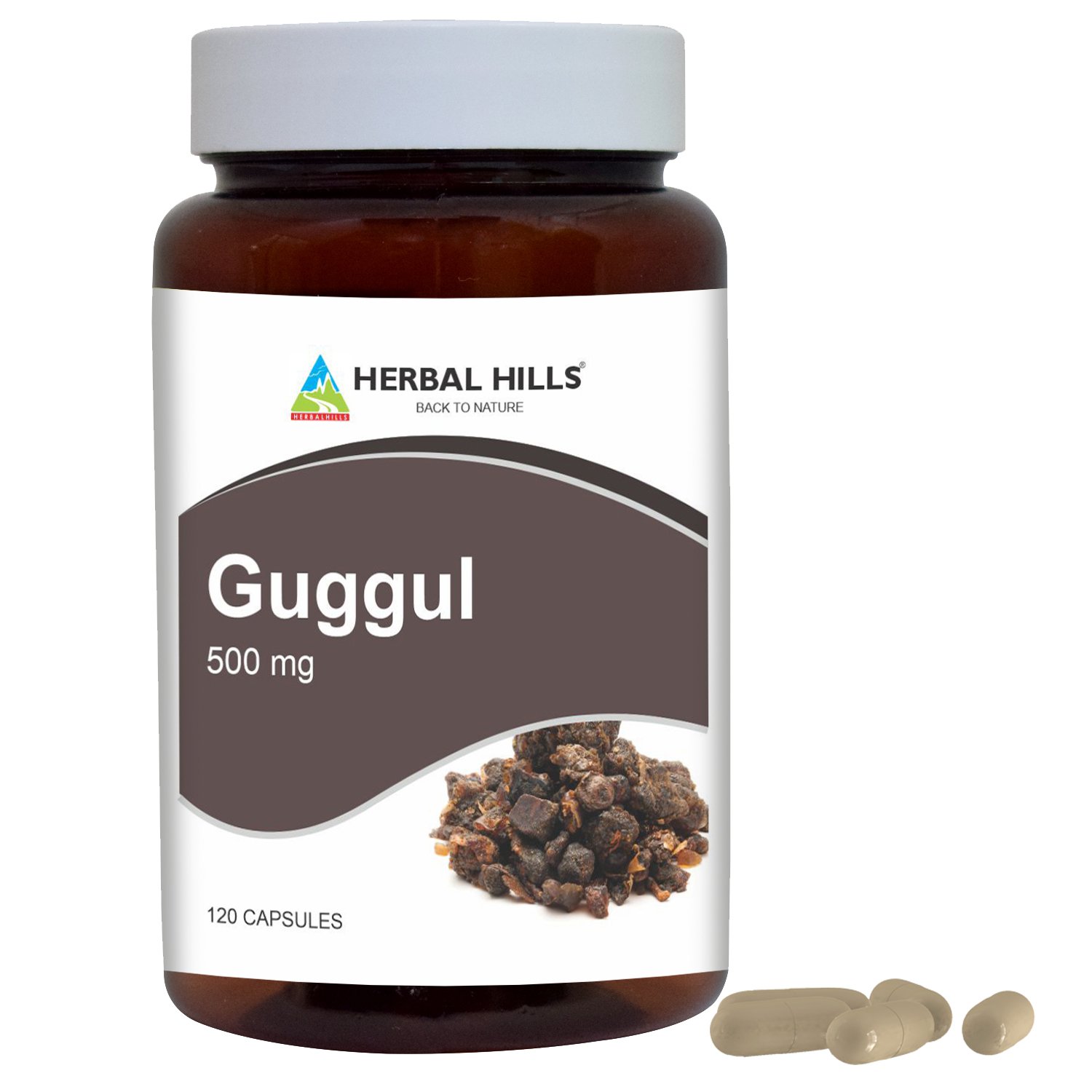 Herbal Hills Guggul Capsule 500 mg Guggul with Arjuna Extract 120 ...