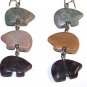 Fancy Jasper Zuni Bear Earrings