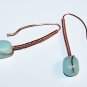 Copper Coiled and Amazonite One Piece Earrings