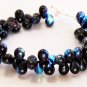 Black Aurora Borealis Dew Drops Toggle Bracelet