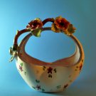 Antique L.E. Made in Italy Capodimonte Pinch Basket