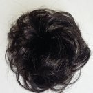 Synthetic Elastic Scrunchie curly bun in black