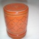 Orange Lacquer Case With Engraving Burma Burmese Myanmar Asia