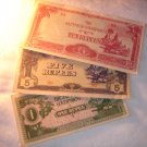JAPANESE 1,5,10 RUPEE NOTE BURMA OCCUPATION WW2