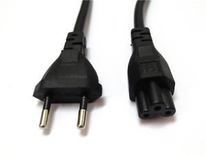 3 Prong EU Wall Plug 1.2M 4FT AC Power Cord 3 Pin Cable For Laptop PC
