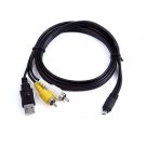 2in1 USB Data +AV A/V TV Cable Cord For Nikon Coolpix D3200 S1000 pj L330 Camera       EJ1