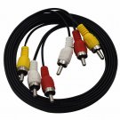 3RCA Male to Male Composite Audio Video AV Cable for Sony DAV-DZ630 HCD-DZ630