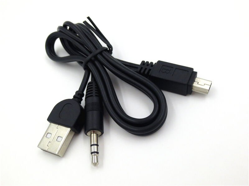 3.5mm and USB to Mini USB Speaker Cable Charger for iHome IHM60 IHM61