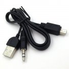 1pcs 3.5mm and USB to Mini USB Speaker Cable Charger for iHome IHM60 IHM61