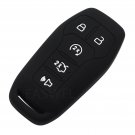 Silicone Cover for 2015 FORD Mustang Smart Remote Key Case 5 Button Hollowed BK