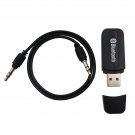 USB Bluetooth Music Stereo Wireless Audio Receiver Adapter 3.5mm Home Car PC AUX