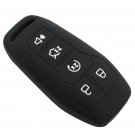 Silicone Cover for 2015 FORD F-150 Smart Remote Key Case 5 Button Hollowed BK