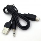 3.5mm and USB to Mini USB Speaker Aux Cable Adapter Charger for iHome Speaker