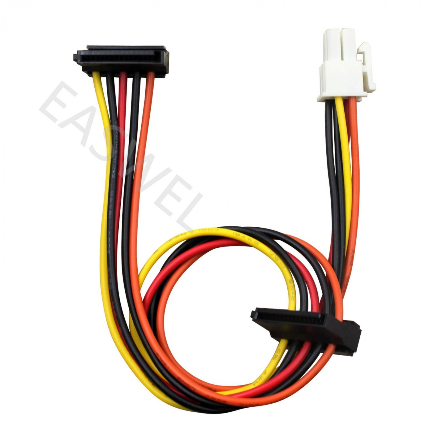 Atx 4pin To 2 Sata Power Supply Cable For Lenovo Motherboard