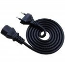 EU Plug 3 Prong 2 Pin AC Power Adapter Cable 1m for PC Computer Desktop Laptop