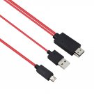 MHL Micro USB HDMI HDTV AV TV Adapter Cable For Samsung Galaxy Tab 4 SM-T531 10"