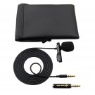 Lavalier Lapel Microphone Collar Clip-on Mic 3.5mm w/Audio Adapter Cable