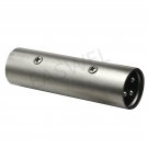 Male to Male 3pin XLR Plug Adapter Coupler Gender Changer for Audio MIC AMP