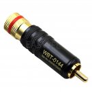 Gold Plating RCA Plug lock Soldering Audio/Video Connector