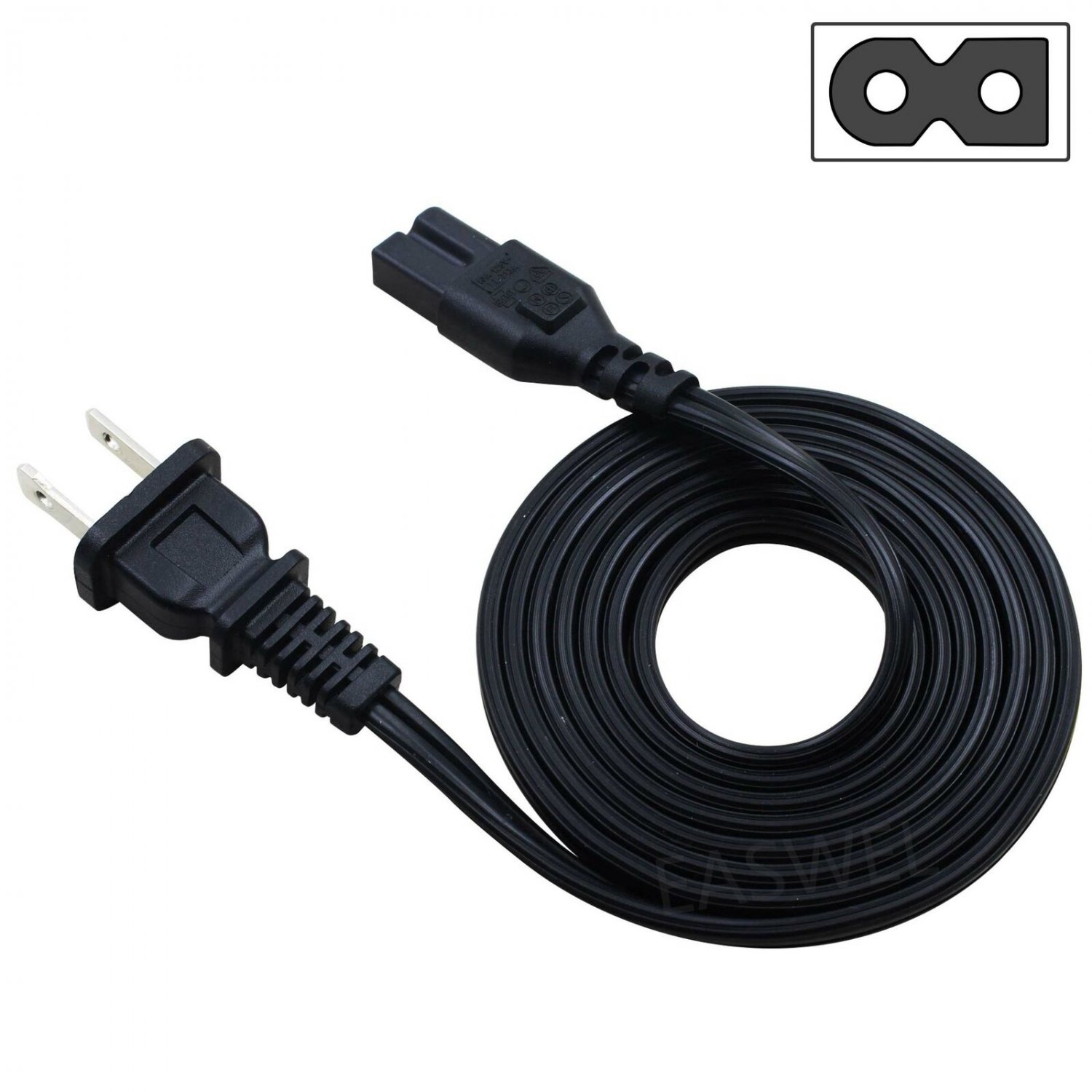 2Prong Polarized for Panasonic SA-AK90 SA-AK91 SA-AK95 SA-C649 SA-CH11 Cable