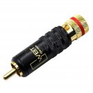 Gold Plating RCA Plug lock Soldering Audio/Video Connector