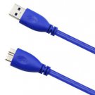 For Seagate USB 3.0 PC Cable Cord Lead For External Hard Drive SRD0SP1 Blue