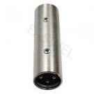 3Pin XLR Male to Male Coupler Gender Changer Audio Microphone Mic Adapter