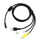 3in1 USB Charger Data+AV TV Cable Cord Lead For Nikon CoolPix S2800 S3600 Camera