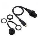 0.3m Mini USB 2.0 Waterproof Cable Male to Female Panel Mount Extension Cord