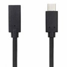 Type C USB 3.1 Male to USB-C Female Extension Data Cable Extender Cord Black