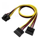 10pin to 2 Dual SATA HDD Power Adapter Converter Cable for HP DL380G6/G7