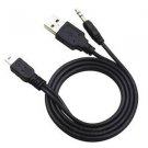 Mini USB To USB 3.5mm Aux Charging Audio Cable For mp3 Bluetooth Speaker