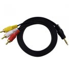 3.5mm to 3RCA AV A/V Audio Video TV Cable/Cord/Lead For Toshiba Camcorder Camera