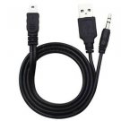USB 2.0 male to mini B male 3.5mm Jack Plug Audio Video Transfer Cable B108