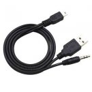 3.5mm USB to Mini USB Aux Cable Power Charger For iHome iBT60 Portable Speaker