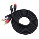2RCA Male to 2RCA Male Audio Cable Gold-plated For-Laptop HDTV DVD VCD Amplifier
