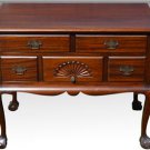 18109 Antique Mahogany Chippendale Ball and Claw Lowboy Chest