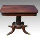 18121 Antique Federal Mahogany Game Card Table
