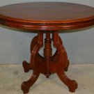 17407 Oversize Victorian Oval Walnut Parlor Stand