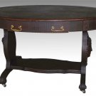 17099 Mahogany Oval Writing Desk with Angel Faces