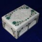 6"x4"x3" White Marble Jewelry Box Handmade Malachite Pietra Dura Inlaid Decor