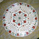15" Marble Plate Filigree Turquoise Hakik Floral Art Handmade Home Decor Gifts 15" Marble Plate Filigree Turquoise Hakik Floral Art Handmade Home Decor Gifts
