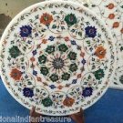 15" Marble Plate Hakik Pietra Dura Lapis Lazuli Marquetry Malachite Decor Gifts