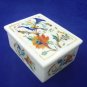 4"x3"x2" White Marble Jewelry Box Peacock Trinket Hakik Handmade Pietra Dura Art
