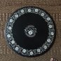 24" Black Marble Paua Shell Art Coffee Table Top Dining Handmade Gifts